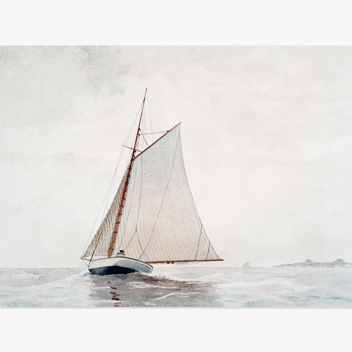 Plakat w formacie poziomym – Winslow Homer – „Wypływając z Gloucester” 1880