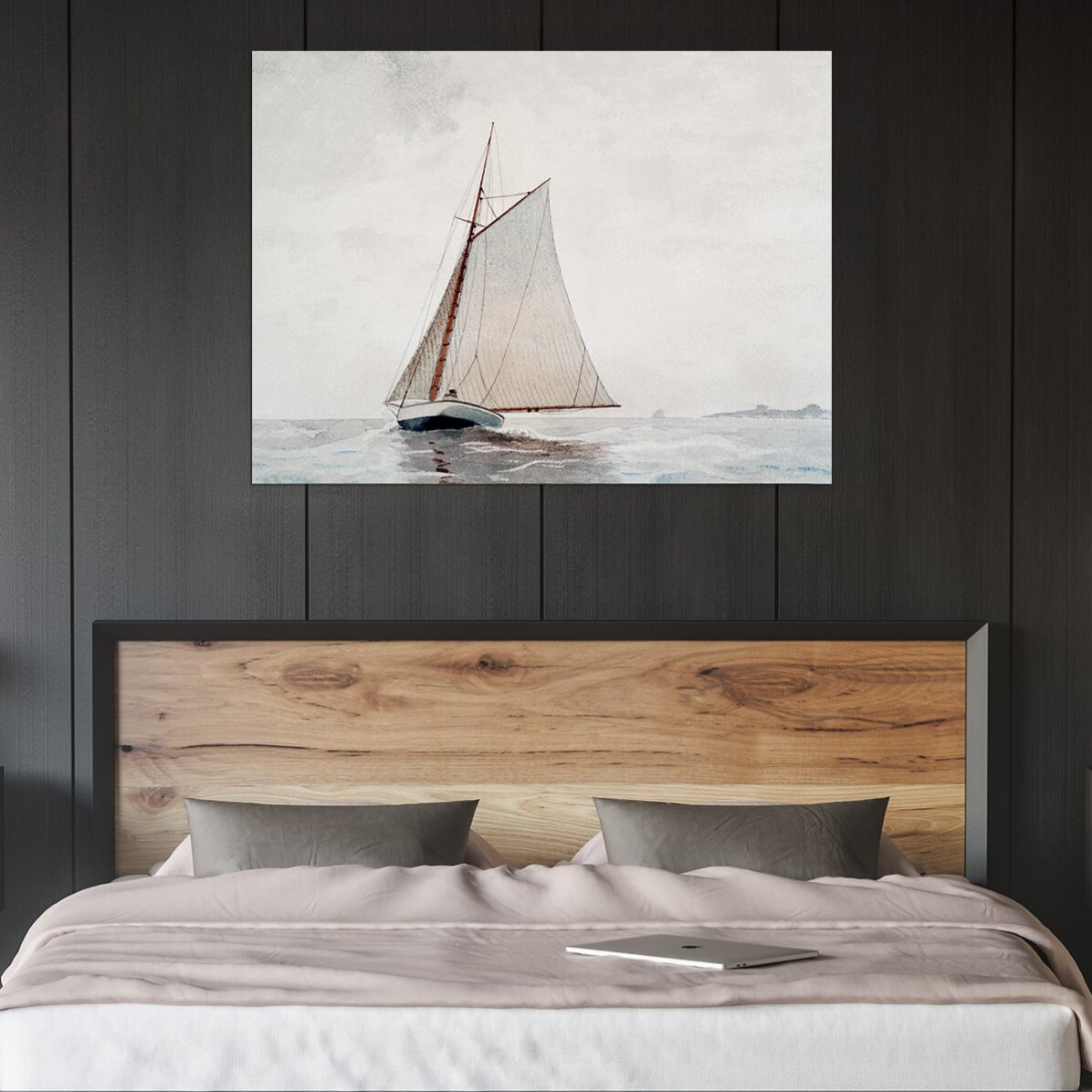 Plakat w formacie poziomym – Winslow Homer – „Wypływając z Gloucester” 1880