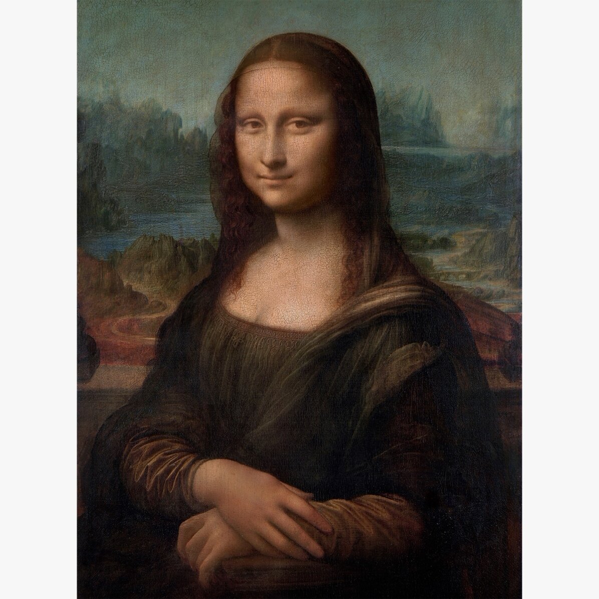Plakat przedstawiający obraz Leonarda da Vinci „Mona Lisa del Giocondo”, 1506 r.