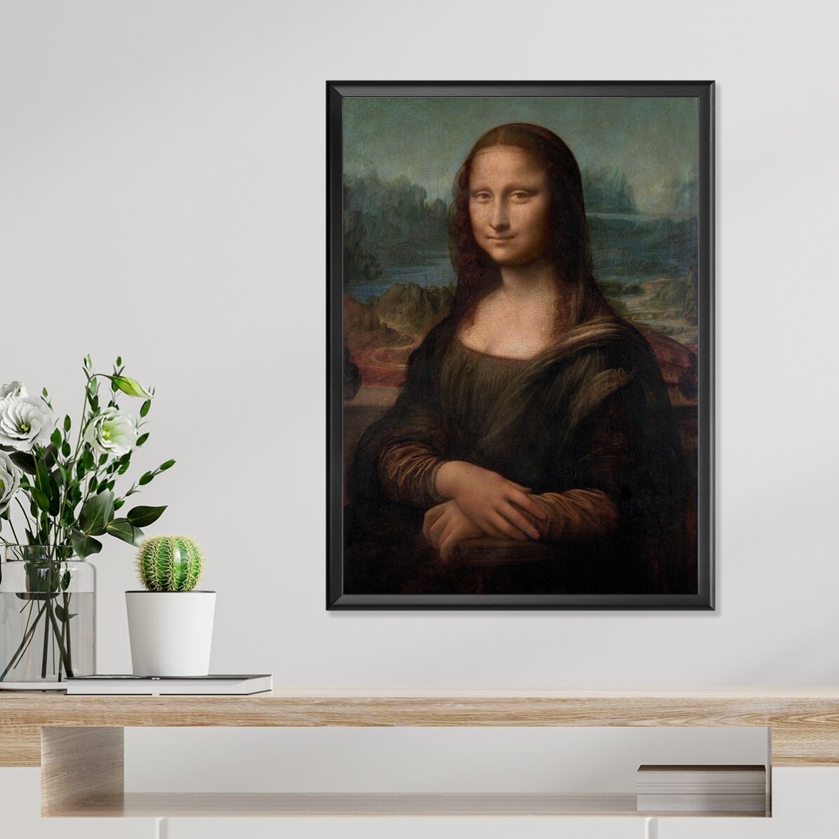 Plakat przedstawiający obraz Leonarda da Vinci „Mona Lisa del Giocondo”, 1506 r.