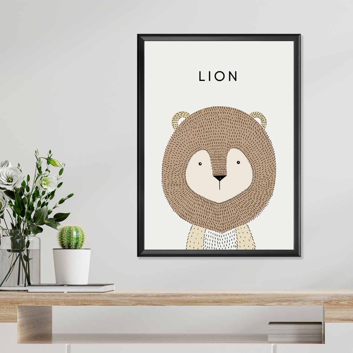 Plakat z lwem