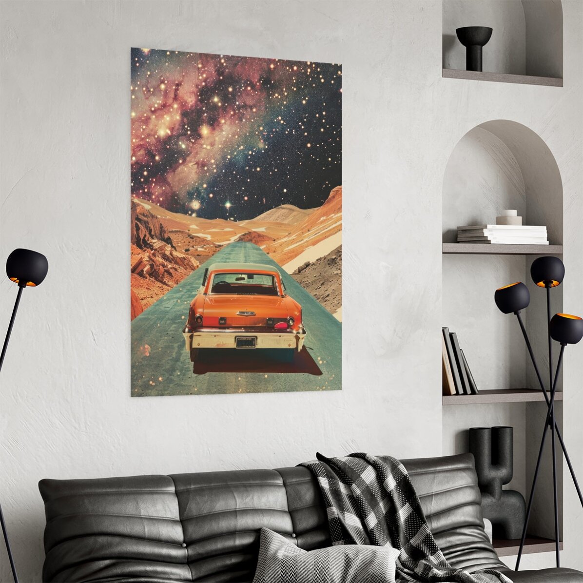 Plakat „Samochód wśród gwiazd”