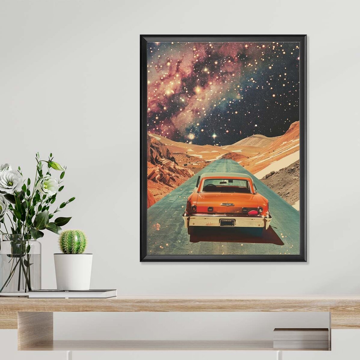 Plakat „Samochód wśród gwiazd”