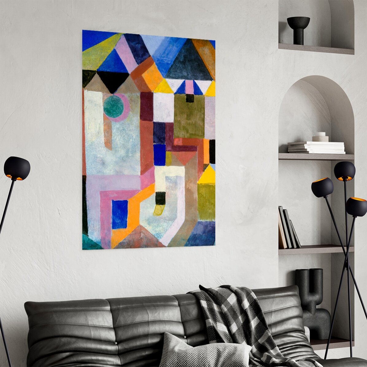 Plakat Paula Klee, „Colorful Architecture” z 1917 r.