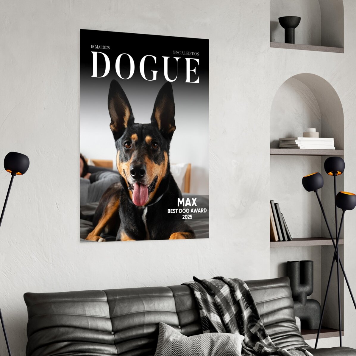Spersonalizowany plakat ze zdjęciem i tekstem – Dogue