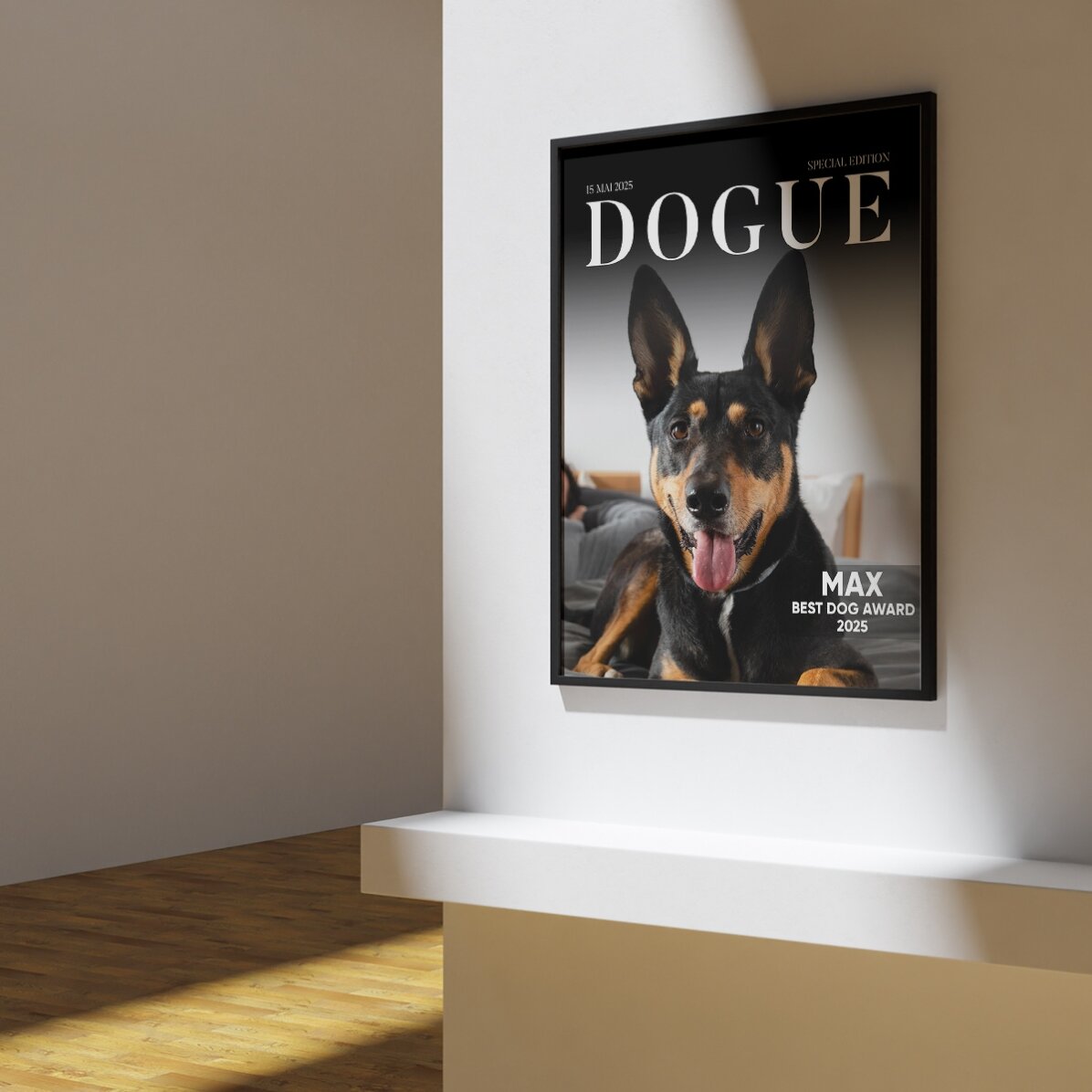 Spersonalizowany plakat ze zdjęciem i tekstem – Dogue