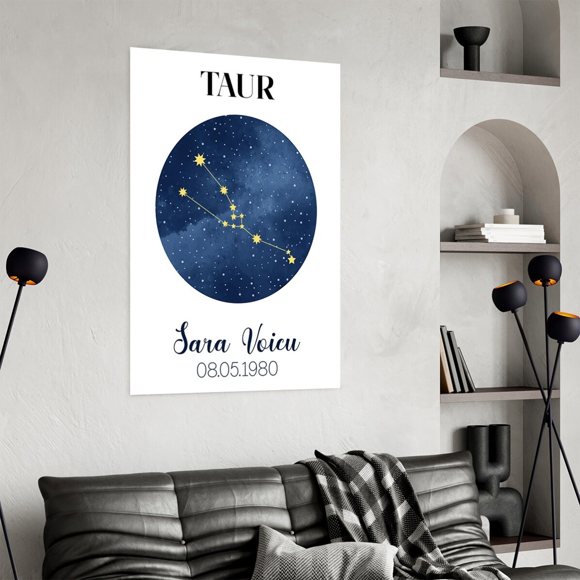 Spersonalizowany plakat z napisem – Konstelacja znaku zodiaku Byka
