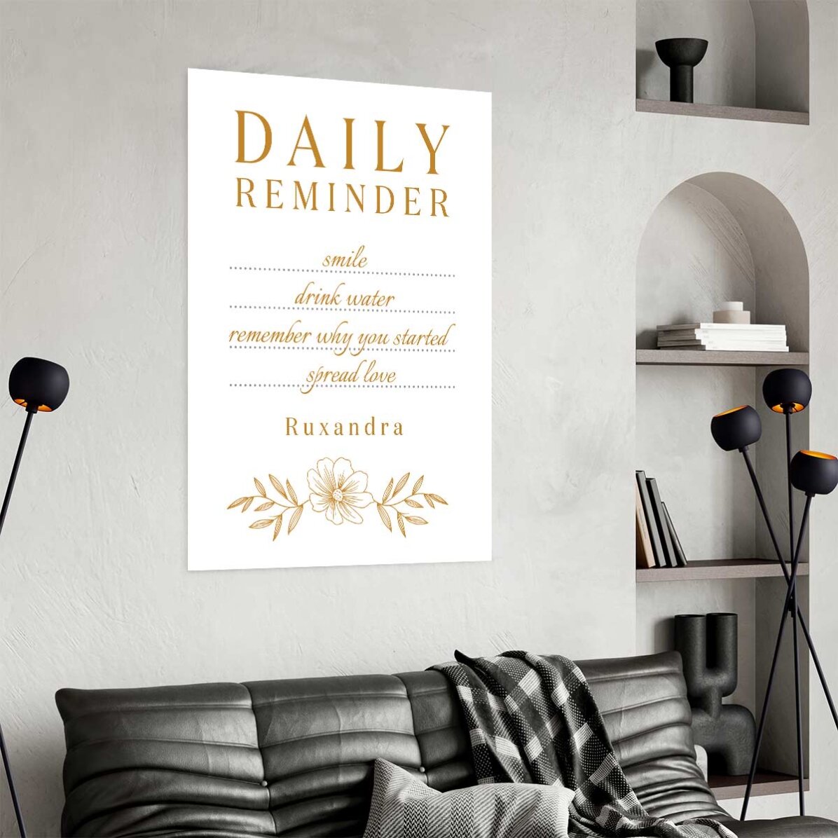 Spersonalizowany plakat z napisem – Daily Reminder