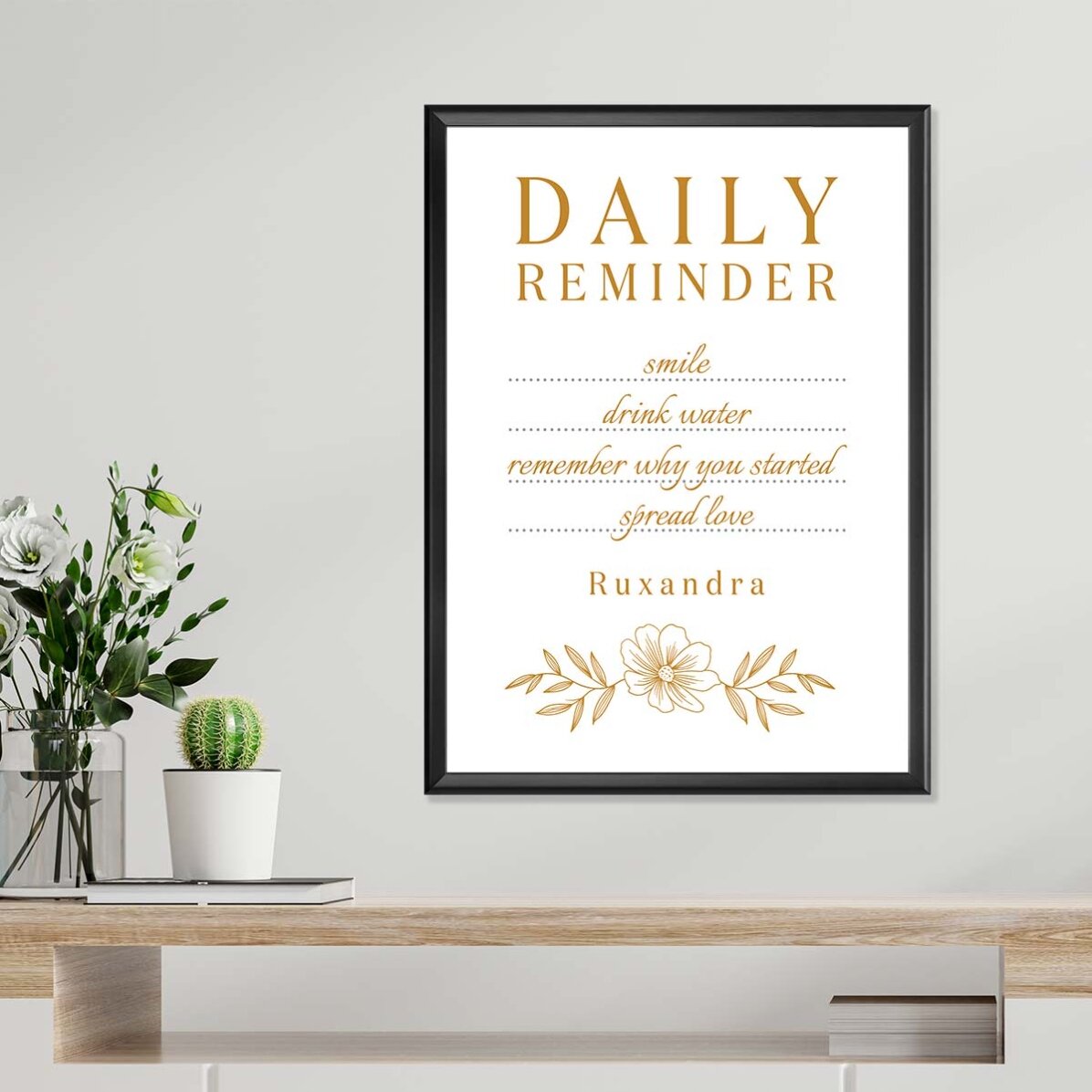 Spersonalizowany plakat z napisem – Daily Reminder