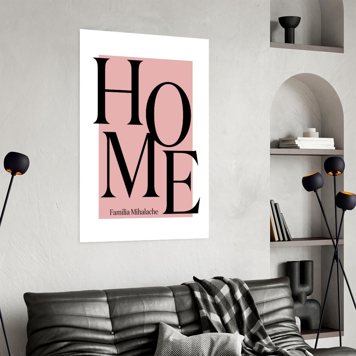 Personalised poster with text - Home
