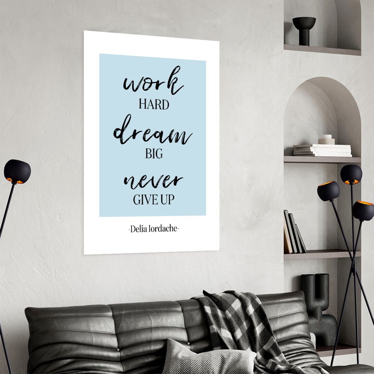 Personalised poster with text - Never Give Up