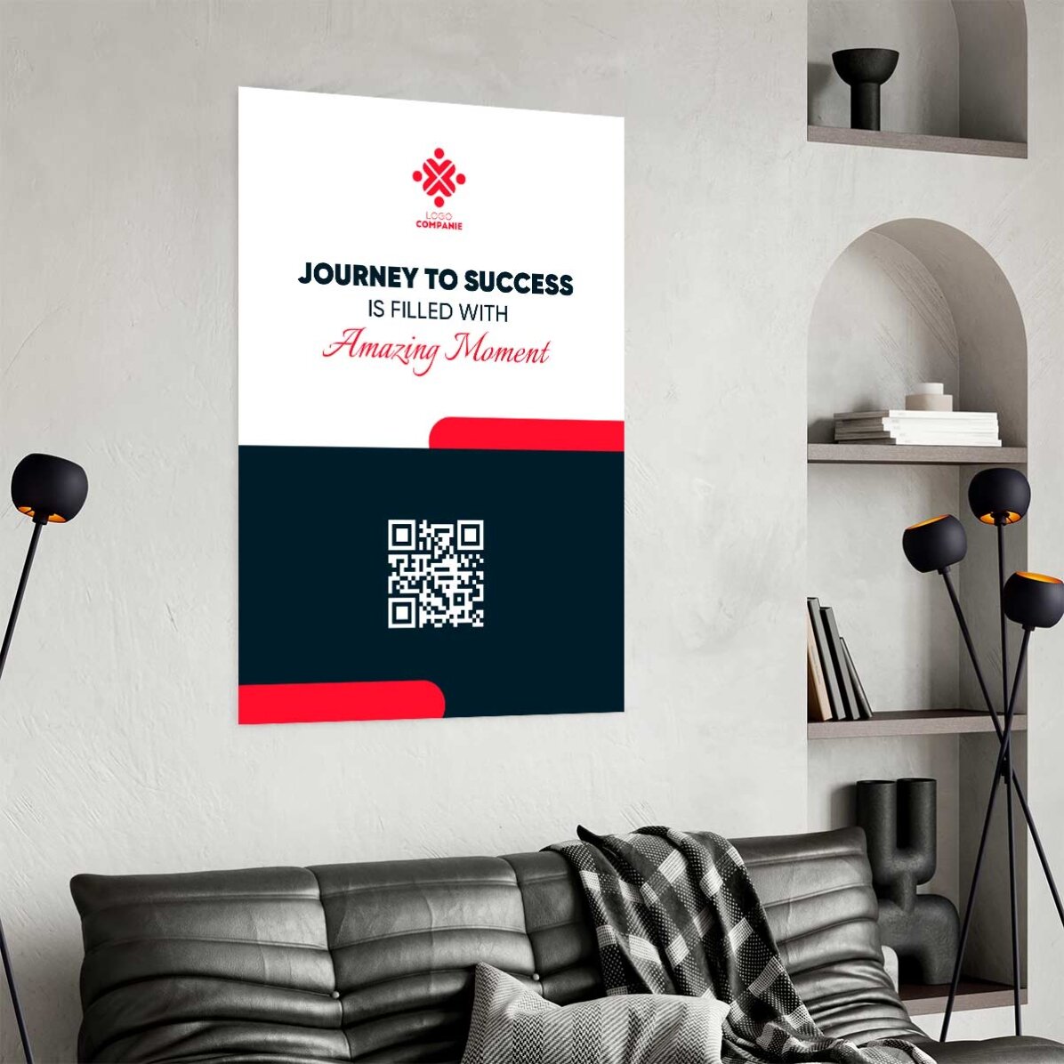 Spersonalizowany plakat z tekstem i logo – Journey