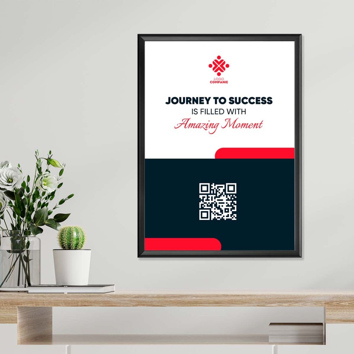 Spersonalizowany plakat z tekstem i logo – Journey
