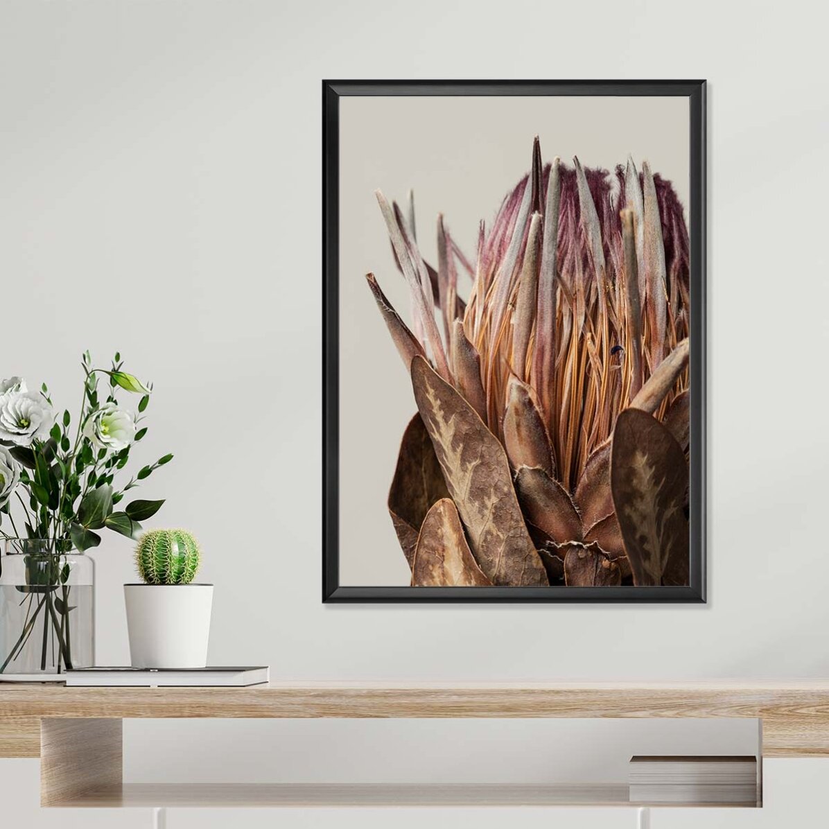 Pink protea poster