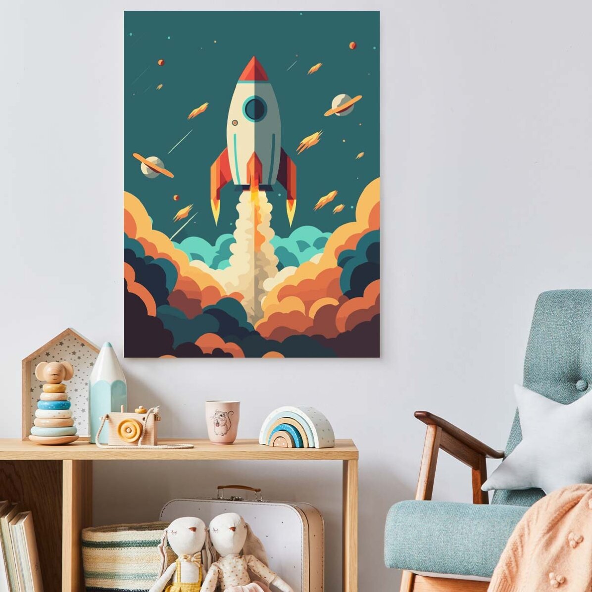Plakat „Rakieta w kosmosie”