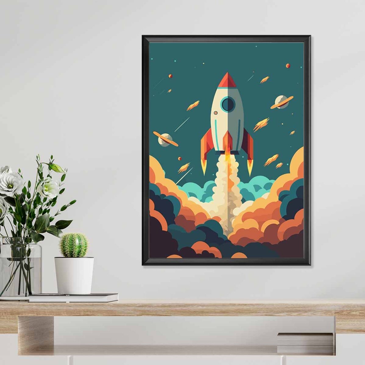 Plakat „Rakieta w kosmosie”