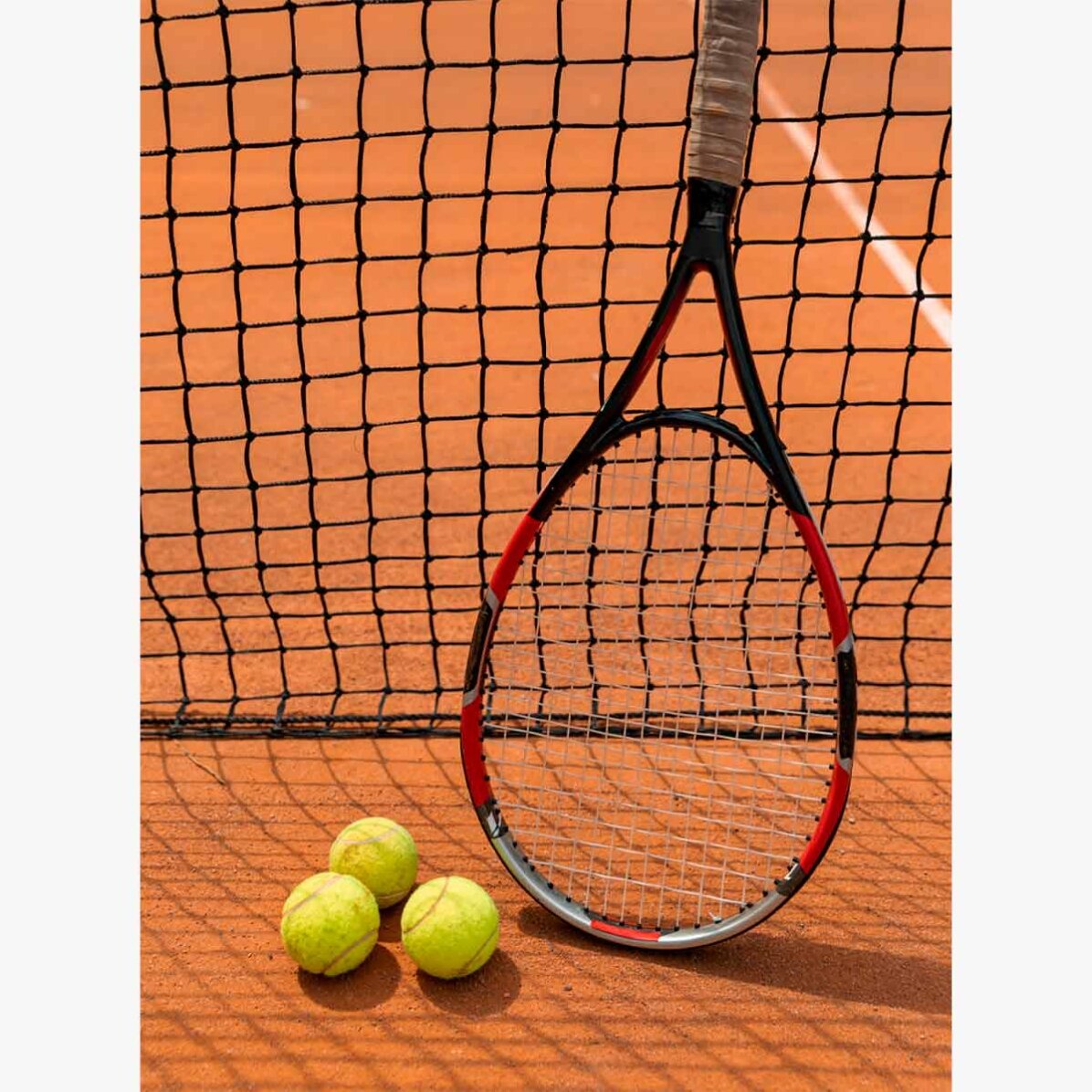 Racket and Tennis Balls Poster