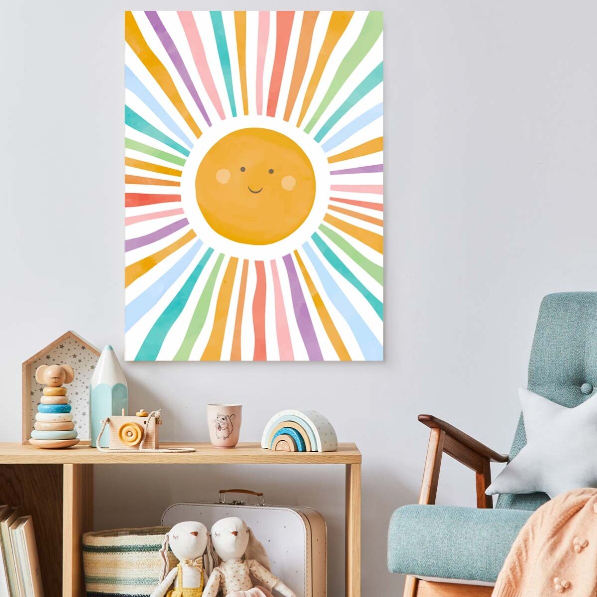Colourful Sun Poster