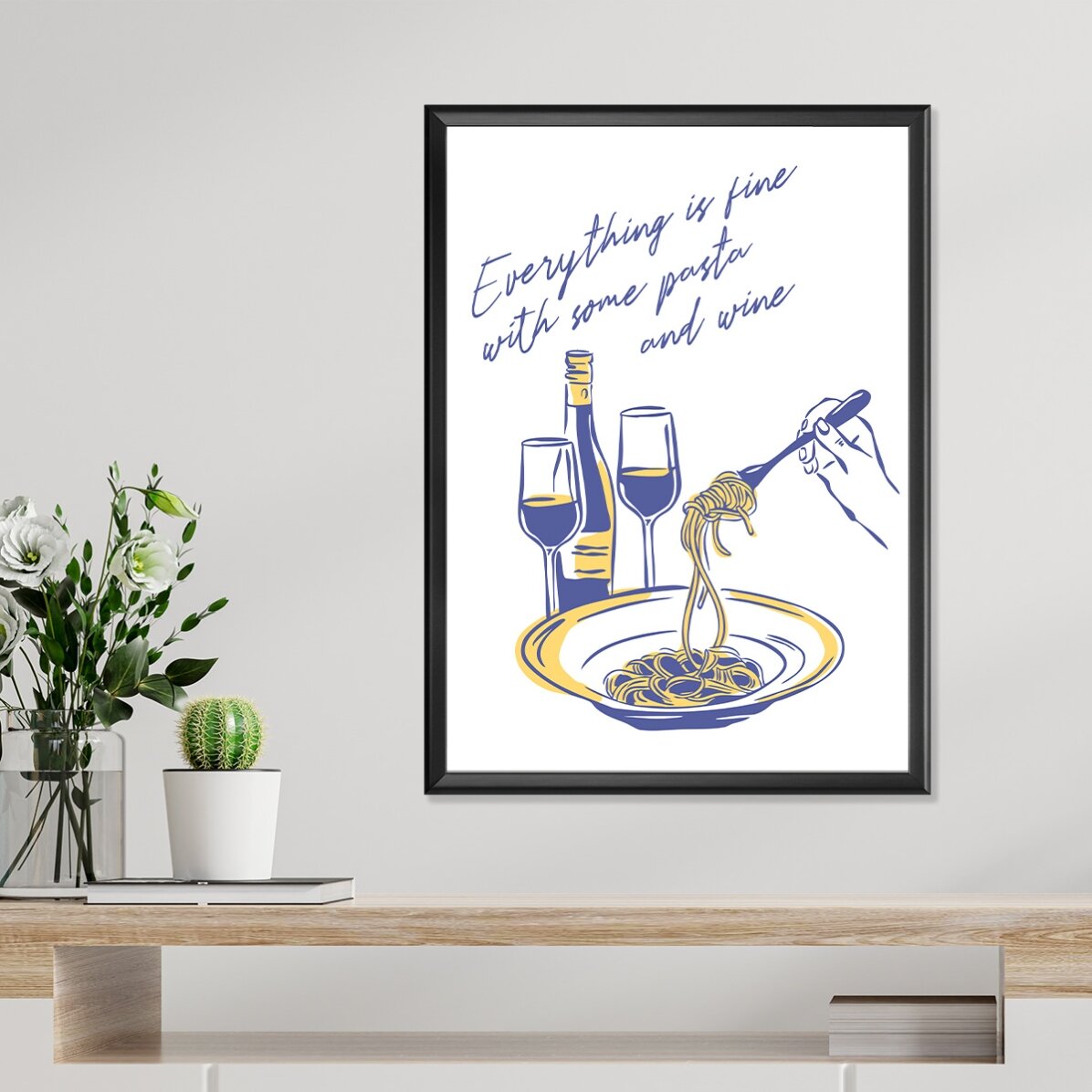Some Pasta & Wine Poster