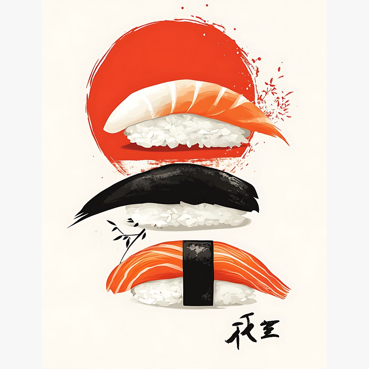 Sushi art poster