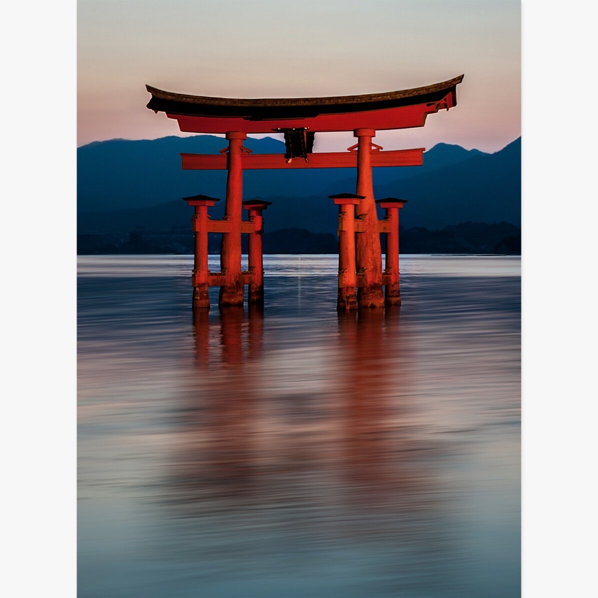 Plakat przedstawiający Bramę Torii
