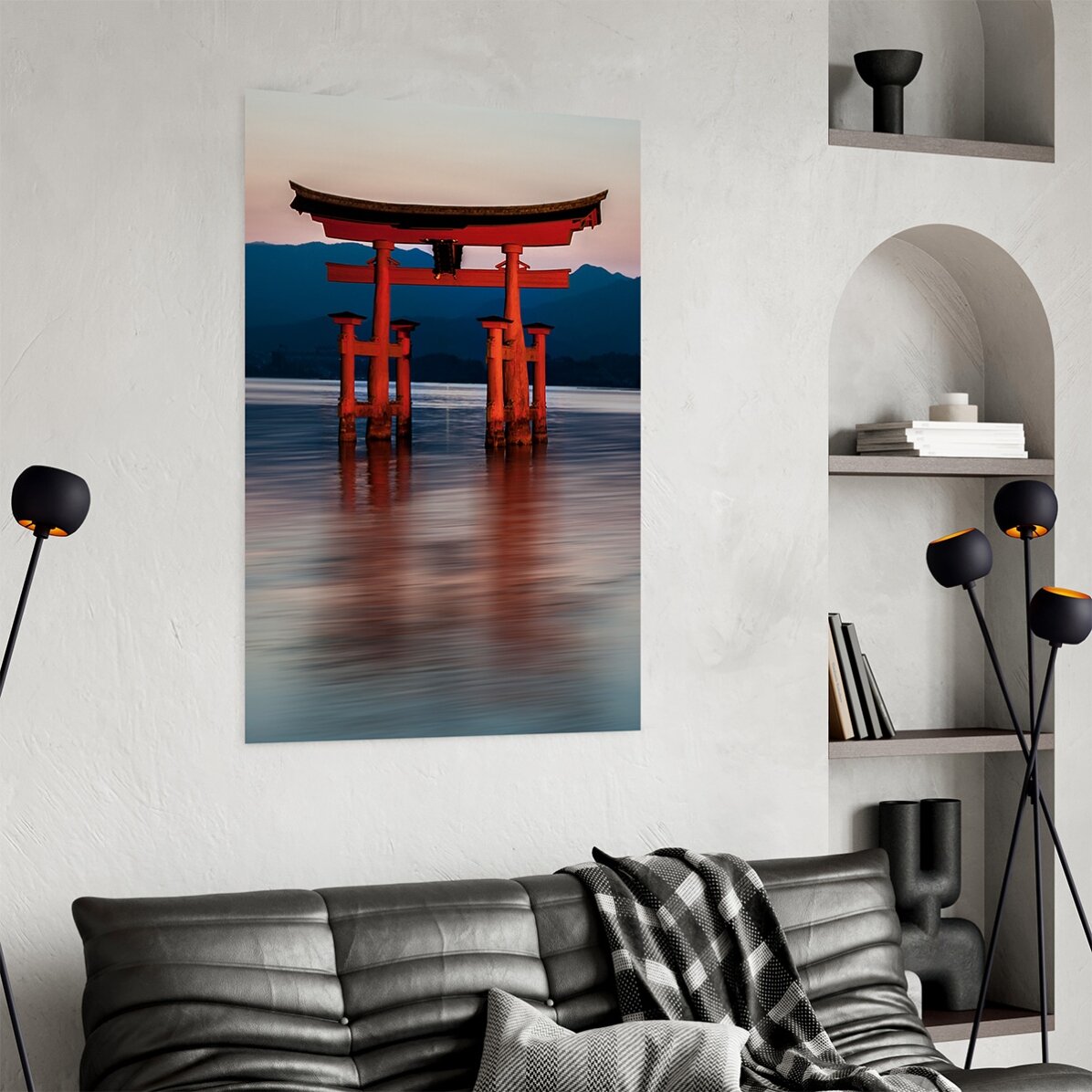 Plakat przedstawiający Bramę Torii