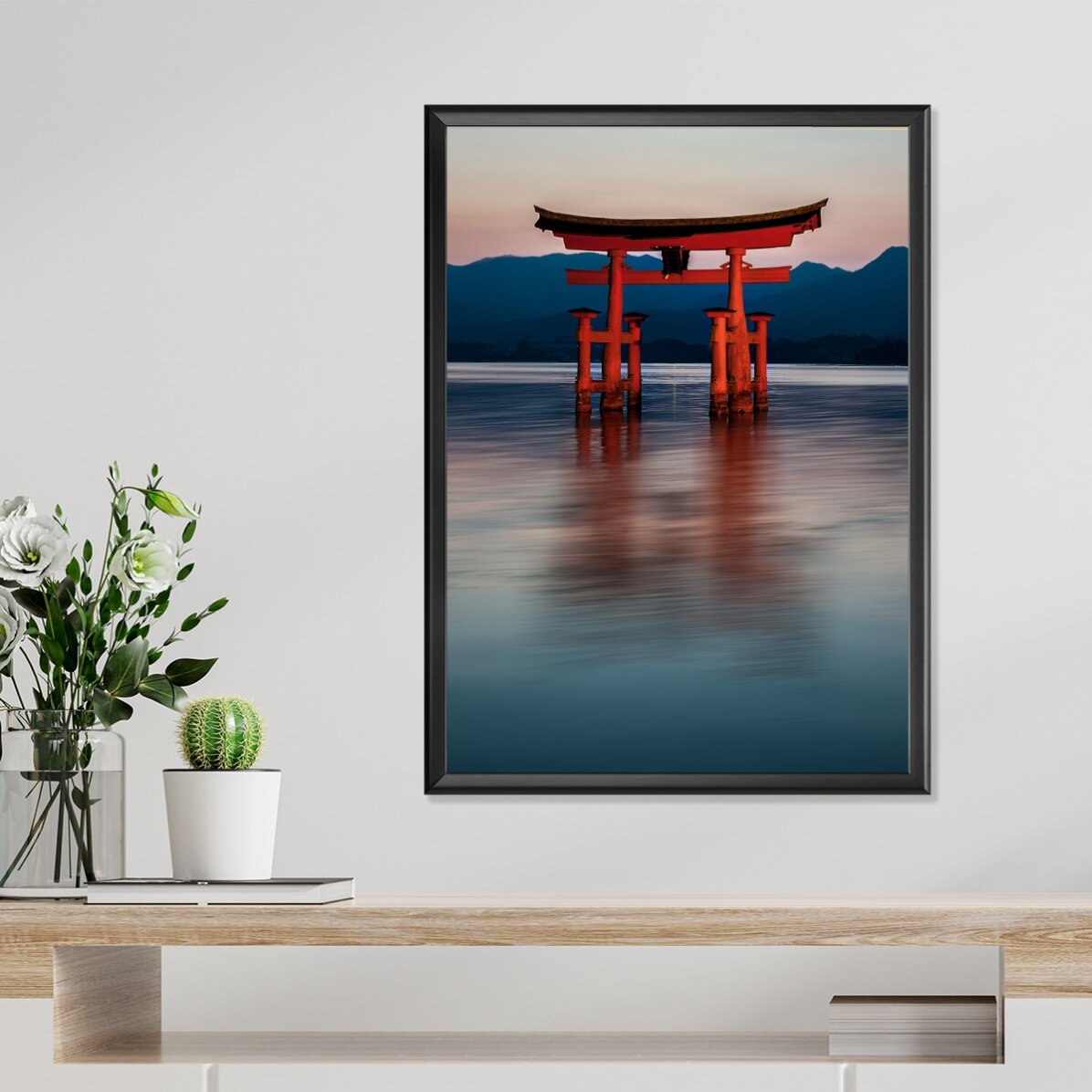 Plakat przedstawiający Bramę Torii