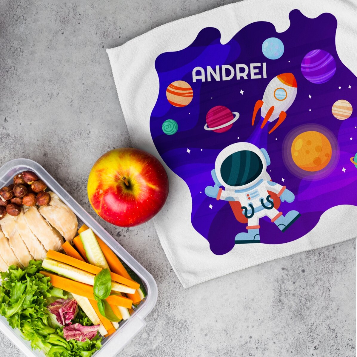 Personalised towel with text - Space