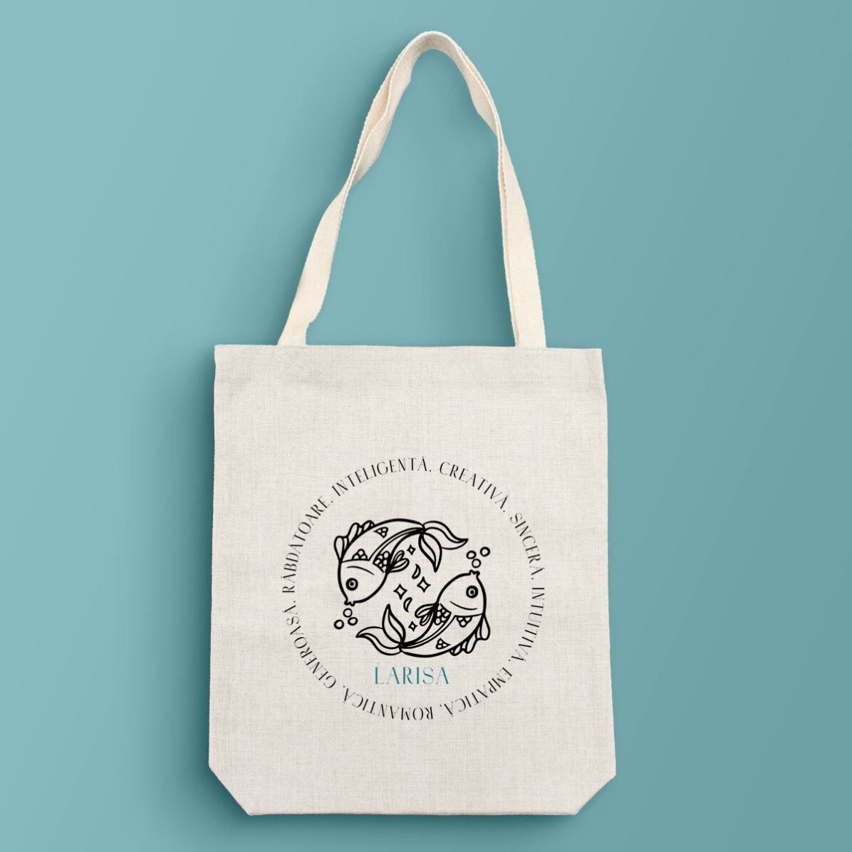 Personalised bag with text - Pisces