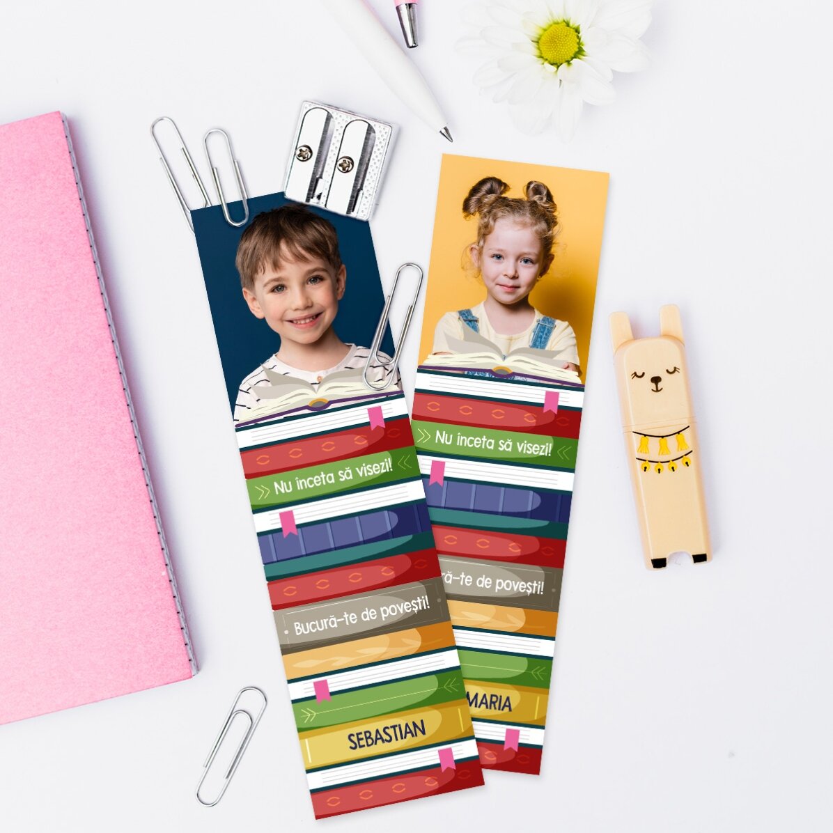 Personalised bookmark with photo and text - Book lover