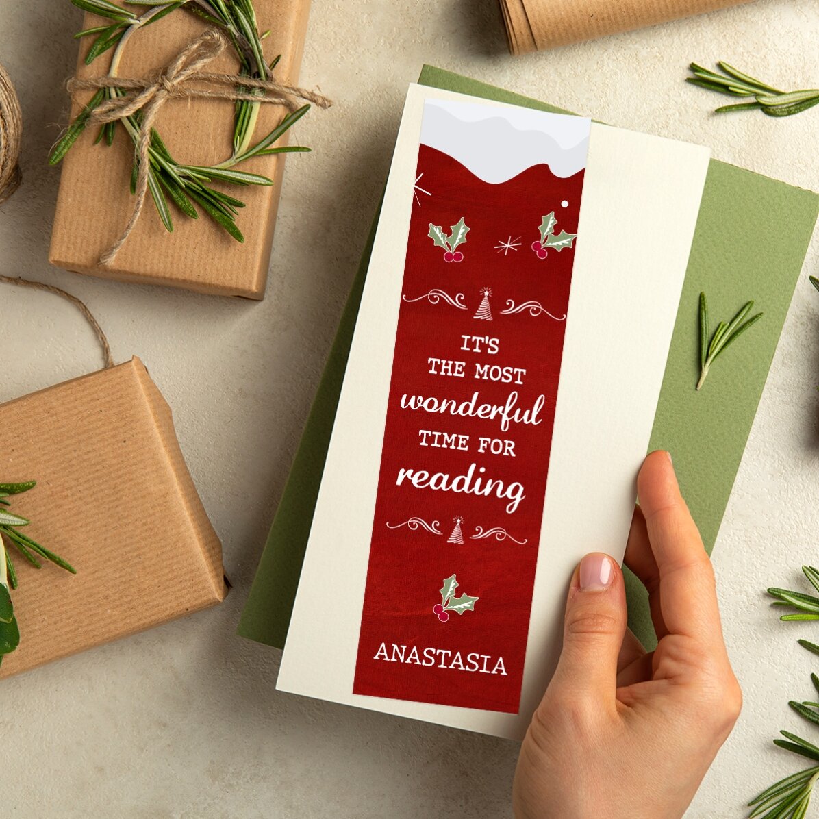 Spersonalizowana zakładka z napisem – „Most wonderful time”