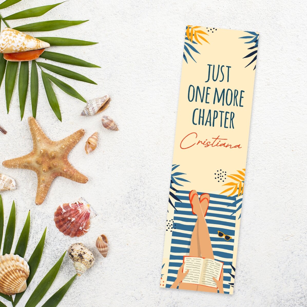 Personalised bookmark with text - Summer