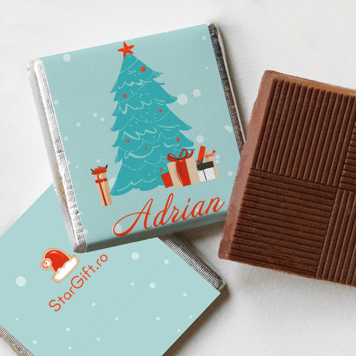 Zestaw 10 mini czekoladek z imieniem – Sweet Christmas