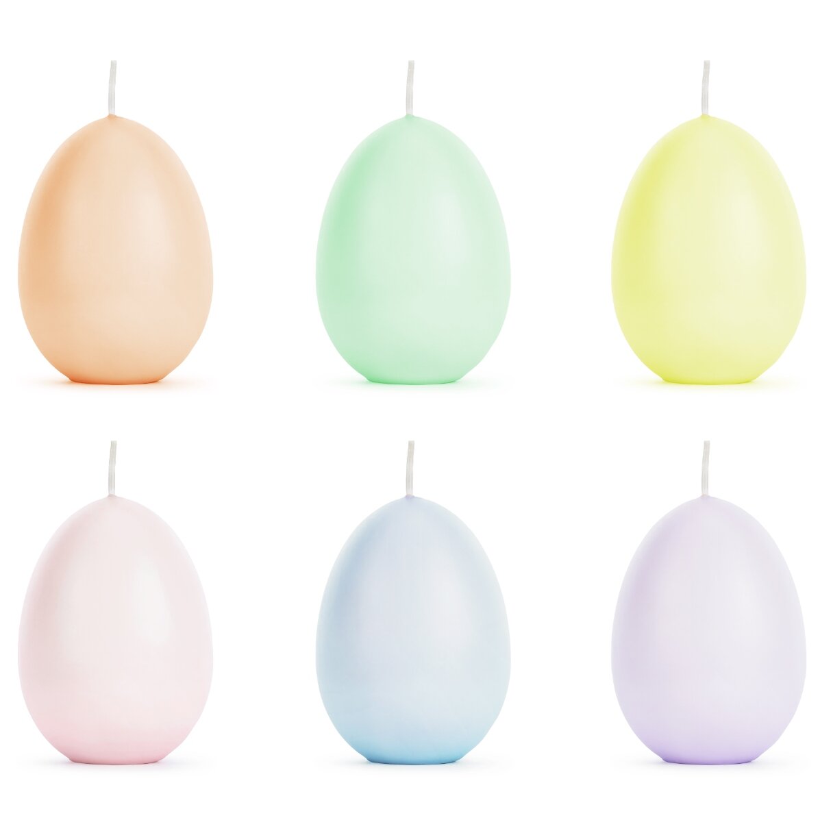 Set of 6 candles - Easter Eggs