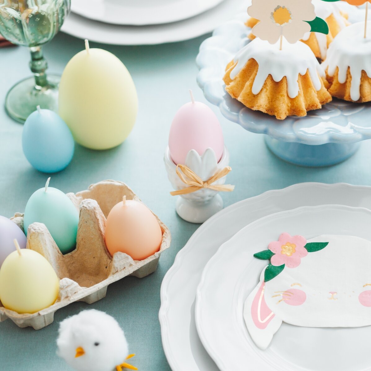 Set of 6 candles - Easter Eggs