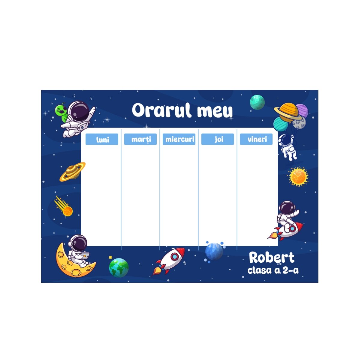 Spersonalizowany zestaw szkolny – Space explorer