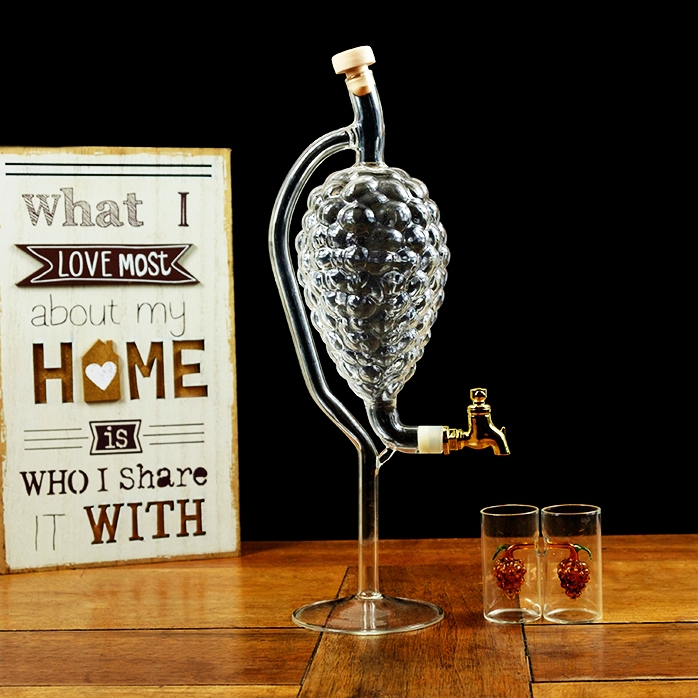 Zestaw do tuicy ze szklanką i 2 kieliszkami