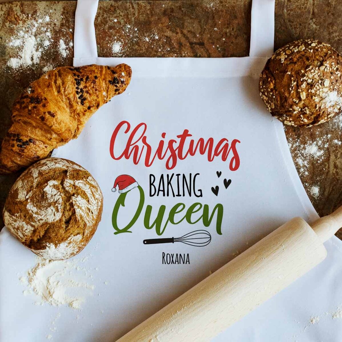 Customised apron with text - Queen