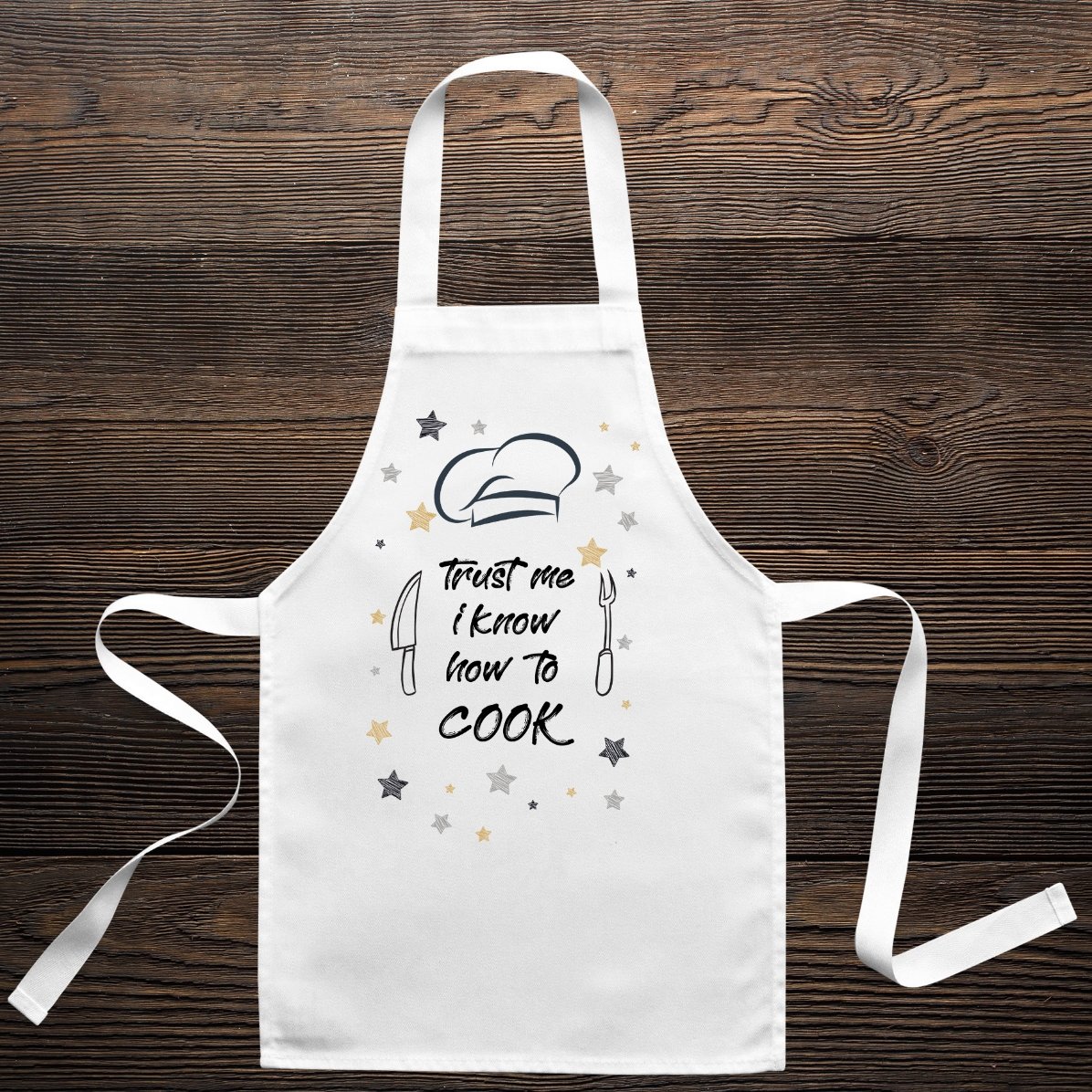 Spodnie dla dzieci z indywidualnym nadrukiem – „Trust me, I know how to cook”