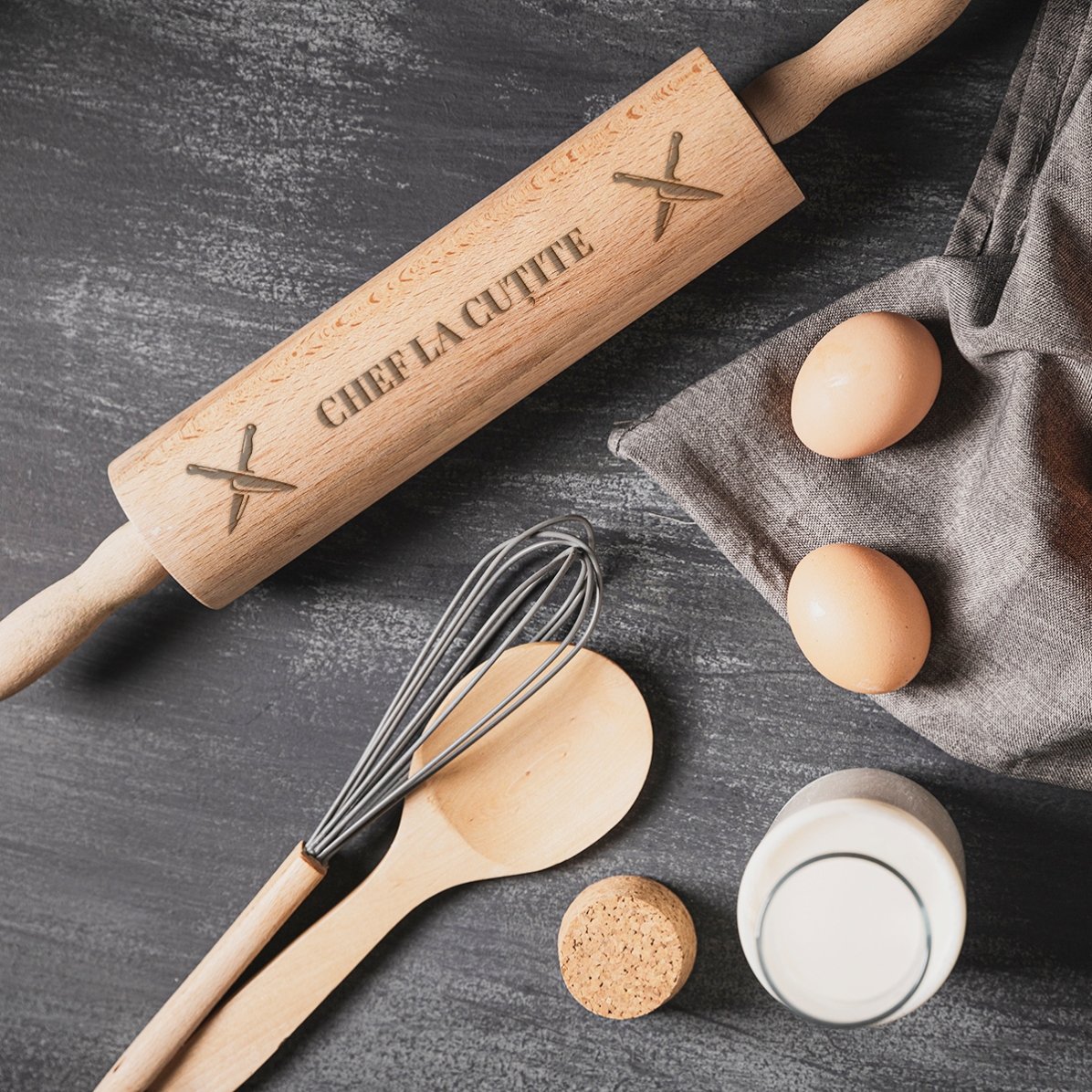 Spersonalizowany drewniany wyciskacz – Chef la cutite