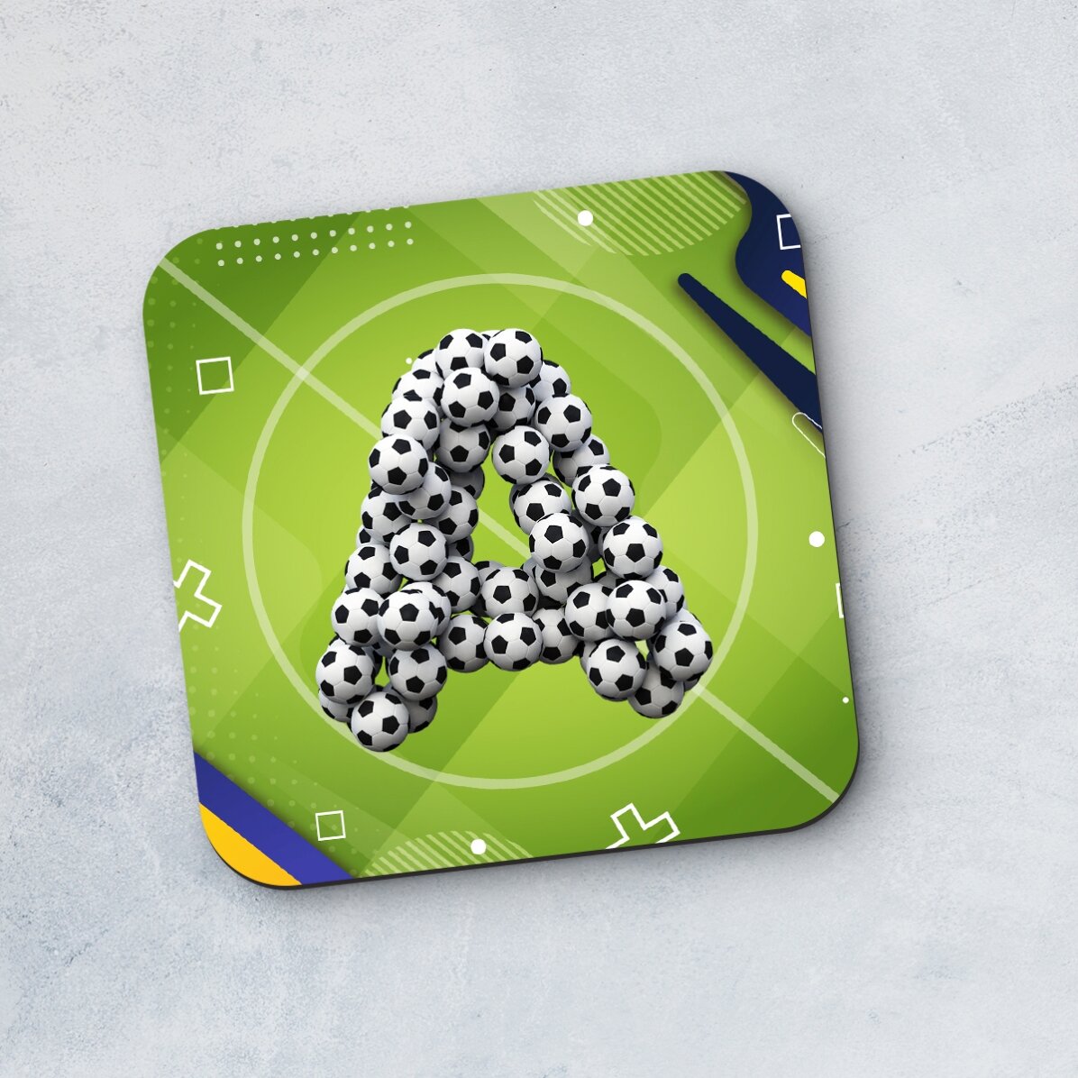 Personalised cup holder with initial - Football