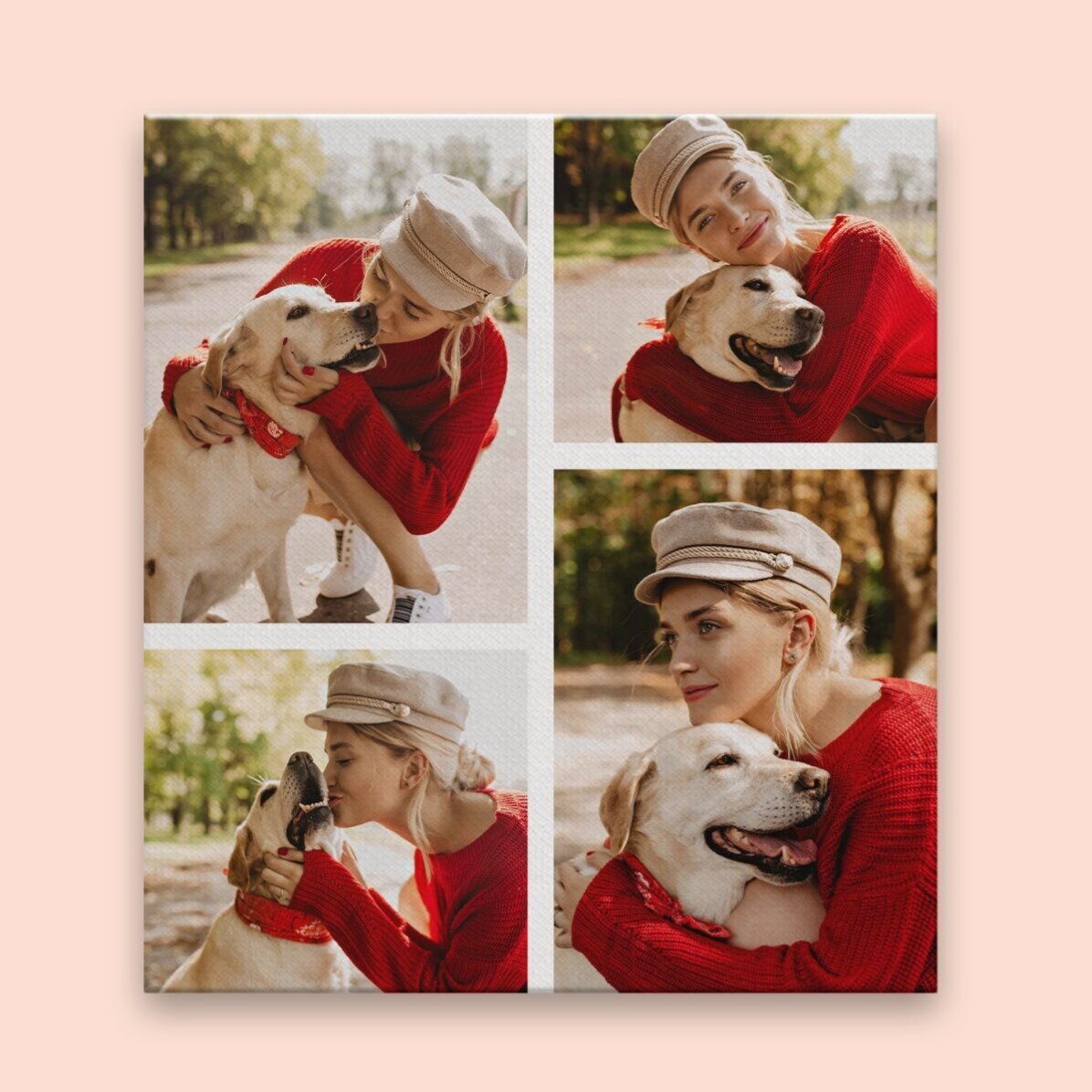 Personalised canvas print with 4 photos