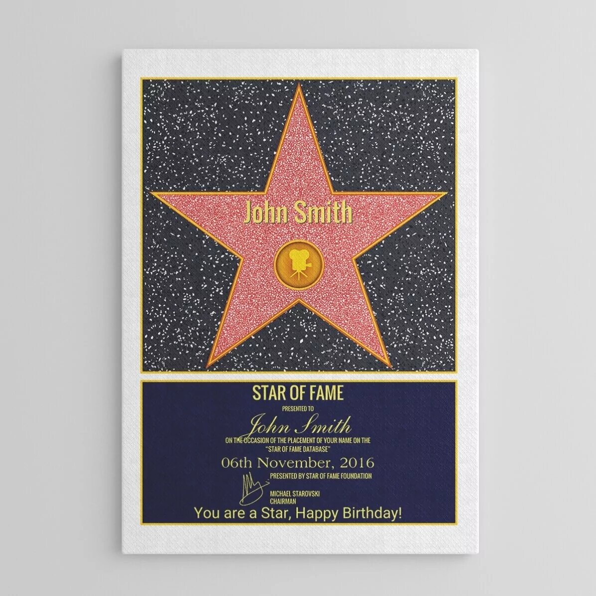 Spersonalizowany obraz na płótnie – Star of Fame