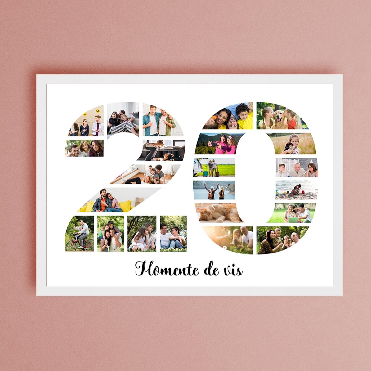 Personalised landscape canvas with photos and text - 20
