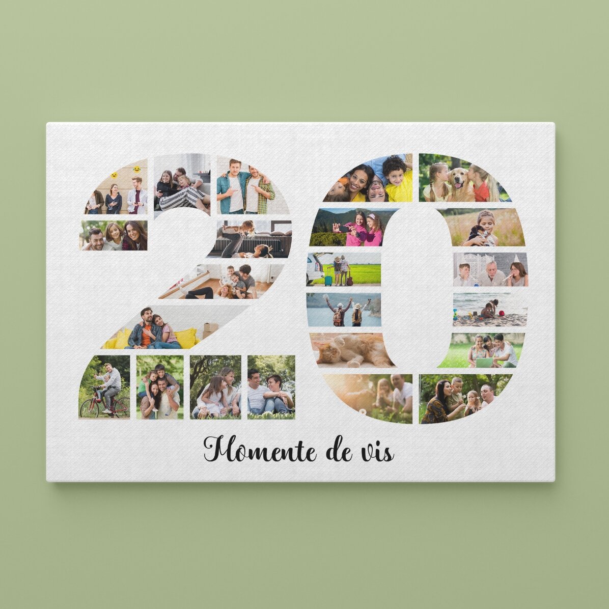 Personalised landscape canvas with photos and text - 20