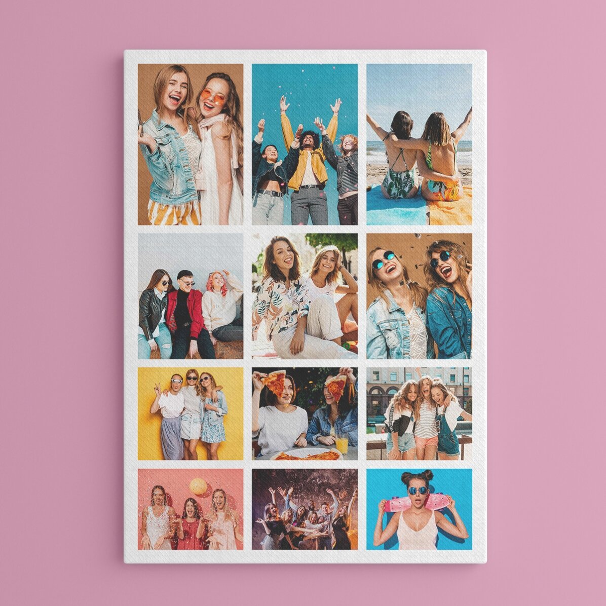 Personalised canvas with 12 stylish photos