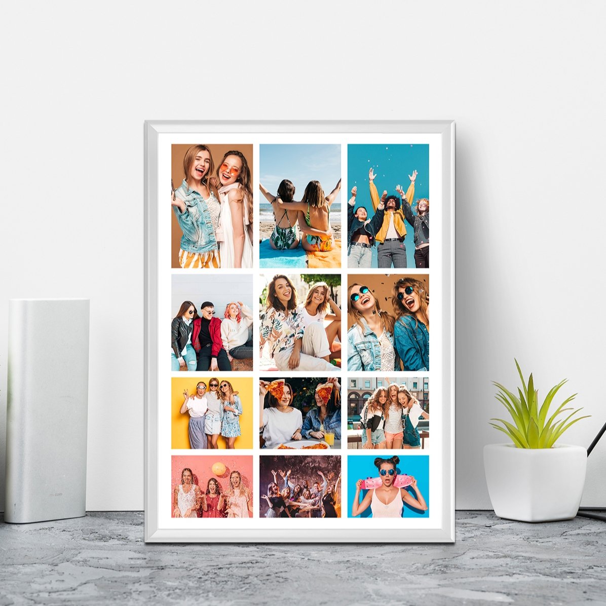 Personalised canvas with 12 stylish photos