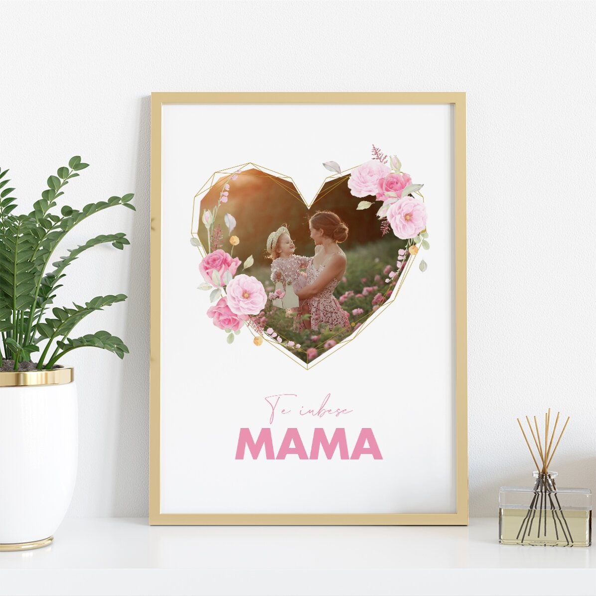 Spersonalizowany obrazek ze zdjęciem i napisem – „From my heart”