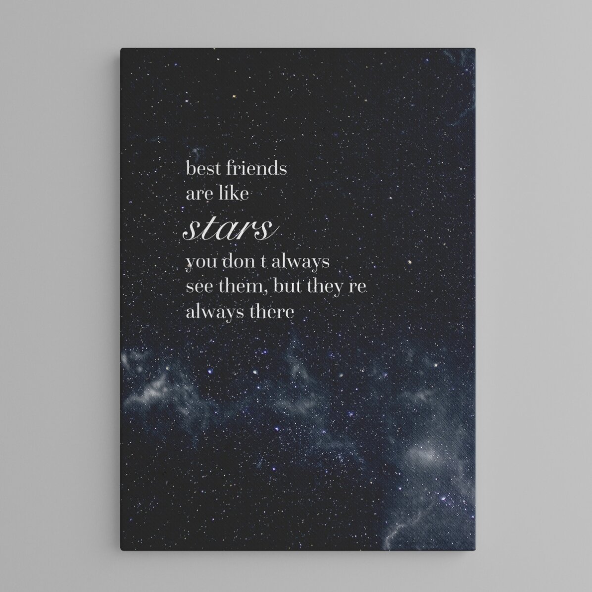 Personalised canvas print with text - Best Friends