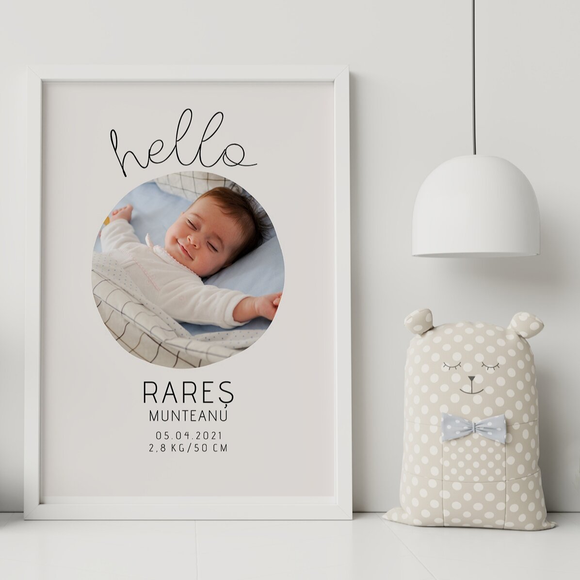 Spersonalizowany obrazek z napisem i zdjęciem – Hello to you